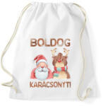 printfashion Boldog karácsonyt! - Sportzsák, Tornazsák - Fehér (5682504)