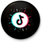 printfashion Tik Tok logo - Kitűző, hűtőmágnes - Fekete (3100465)