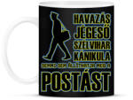 printfashion Semmi sem állíthatja meg a postást - Bögre - Fekete (9013001)