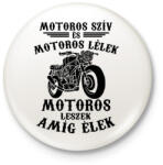 printfashion Motoros szív, motoros lélek. . . - Kitűző, hűtőmágnes - Fehér (3077627)