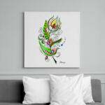 printfashion Tollpihe - Vászonkép - Fehér (6623433)