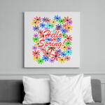 printfashion Hello Spring - Vászonkép - Fehér (6630929)
