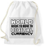 printfashion World-needs-to-move-to-digital-currency - Sportzsák, Tornazsák - Fehér (6056551)