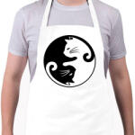 printfashion yin yang cicák - Kötény - Fehér (4900502)