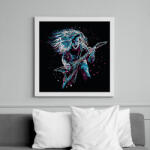 printfashion Rocker gitáros - Vászonkép - Fehér (6641012)