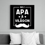 printfashion Legjobb Apa - Vászonkép - Fekete (6648729)