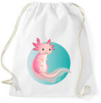 printfashion Pink axolotl - Sportzsák, Tornazsák - Fehér (4218051)
