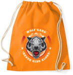 printfashion Színes farkascsapat - Sportzsák, Tornazsák - Narancssárga (104694)