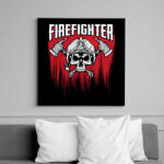 printfashion Firefighter - Vászonkép - Fekete (6644310)