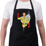 printfashion One Punch Man Saitama - Kötény - Fekete (4933048)