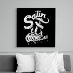 printfashion Elhajózni - Vászonkép - Fekete (6641627)