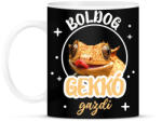 printfashion Boldog gekkó gazdi - Bögre - Fekete (10783946)