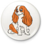 printfashion kutya - Kitűző, hűtőmágnes - Fehér (16194271)