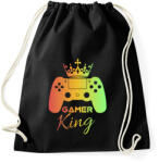 printfashion Gamer king - Sportzsák, Tornazsák - Fekete (3929832)