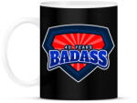 printfashion 40 YEARS BADASS - Bögre - Fekete (9834096)