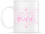 printfashion csillag-1986-pink - Bögre - Fehér (790832)