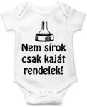 printfashion Nem sírok csak kaját rendelek - Baba Body - Fehér (1714721)