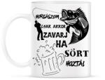 printfashion Horgászom csak akkor zavarj ha sört hoztál - Bögre - Fehér (4711140)