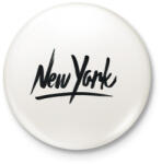 printfashion New York - Kitűző, hűtőmágnes - Fehér (3074766)