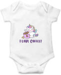 printfashion I love coffee Unikornis - Baba Body - Fehér (14243342)