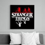 printfashion stranger things upside down - Vászonkép - Fekete (6651209)