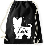 printfashion My love- Yorkie - Sportzsák, Tornazsák - Fekete (11548985)