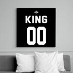 printfashion KING 00 - Vászonkép - Fekete (6645467)