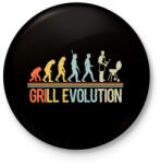 printfashion Grill evolution - Kitűző, hűtőmágnes - Fekete (13685922)
