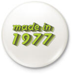 printfashion made-in-1977-green-grey - Kitűző, hűtőmágnes - Fehér (3076233)