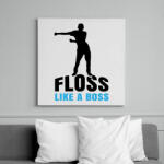 printfashion Floss like a boss - táncos - Vászonkép - Fehér (6626169)