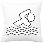 printfashion Swimmer - Párnahuzat, Díszpárnahuzat - Fehér (2290743)