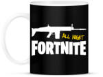 printfashion All night FORTNITE - Bögre - Fekete (935511)