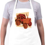 printfashion Retro traktor - Kötény - Fehér (14110828)