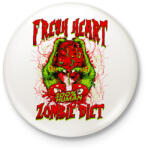 printfashion Diétázó zombi - Kitűző, hűtőmágnes - Fehér (3074617)