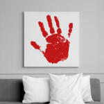 printfashion Véres kéz - Vászonkép - Fehér (6638597)
