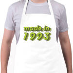 printfashion made-in-1993-green-grey - Kötény - Fehér (4902113)