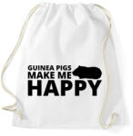 printfashion Guinea pigs make me happy - Sportzsák, Tornazsák - Fehér (13437900)