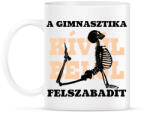 printfashion A gimnasztika felszabadít - fekete - Bögre - Fehér (7167806)