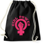 printfashion Girl power symbol - Sportzsák, Tornazsák - Fekete (12635345)