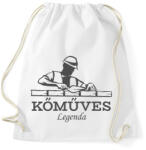 printfashion Kőműves legenda - Sportzsák, Tornazsák - Fehér (6557193)