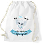 printfashion A leghelyesebb - "x" napja - Sportzsák, Tornazsák - Fehér (8096342)