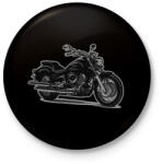 printfashion Yamaha - dragstar - Kitűző, hűtőmágnes - Fekete (15564464)