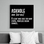 printfashion Askhole - Graphic Designer - Vászonkép - Fekete (7256737)