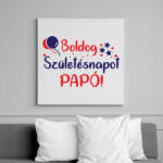 printfashion Boldog születésnapot papó - Vászonkép - Fehér (6632711)