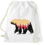printfashion Medve - Sportzsák, Tornazsák - Fehér (5095899)