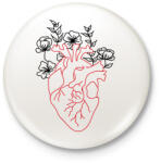 printfashion red&black 1 - Kitűző, hűtőmágnes - Fehér (16290891)