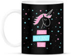 printfashion Dilis unikornis csaj - Bögre - Fekete (1193335)