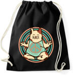 printfashion Hippi macska - Sportzsák, Tornazsák - Fekete (2372397)