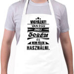 printfashion Van egy őrült öcsém - Kötény - Fehér (4911310)
