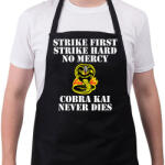 printfashion Cobra Kai never dies - Kötény - Fekete (11778900)
